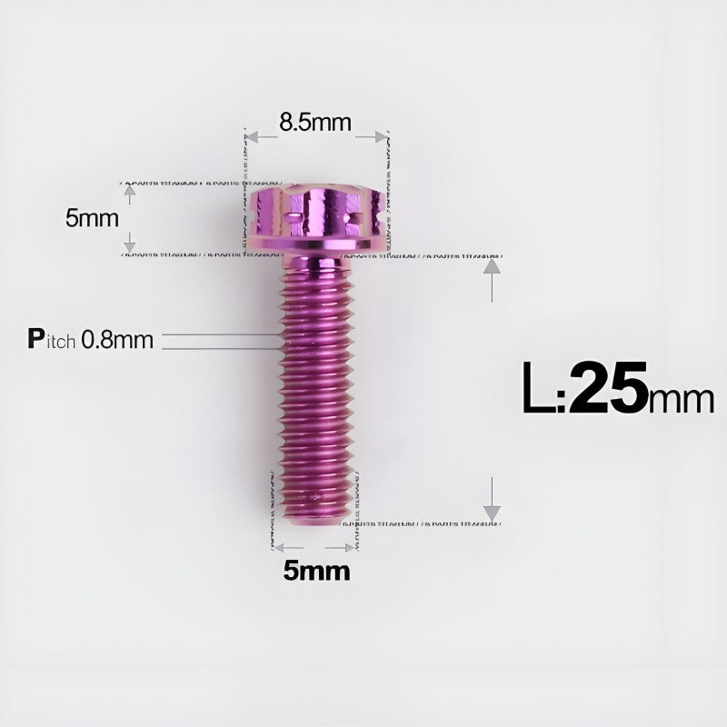 M5 X L6 8 12 30MM Titanium Bolts For Motorcycle