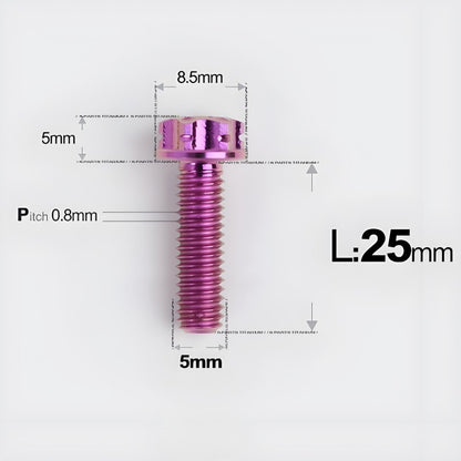 M5 X L6 8 12 30MM Titanium Bolts For Motorcycle