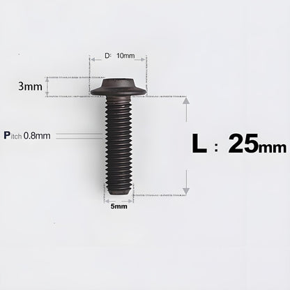 M5x6-30mm Titanium Bolts for E-bike & Motorcycle - D10mm