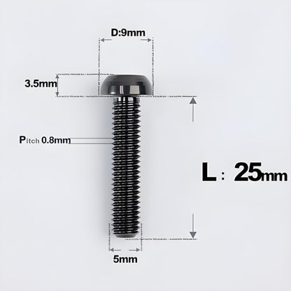 M5x8-34mm Titanium Disc Bolts Button Head Bolts for Water Bottle Cage