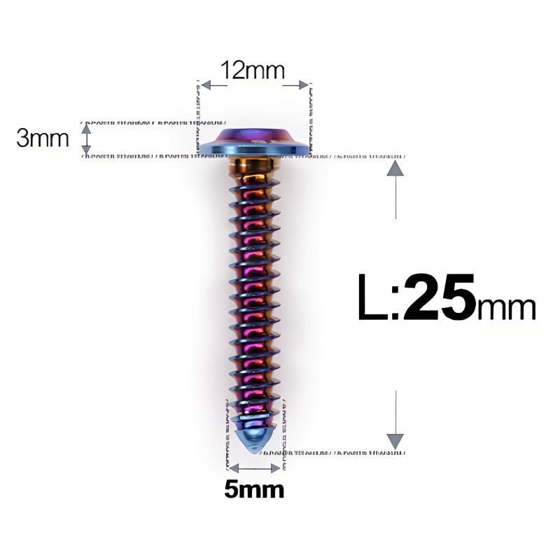 M5x12-25mm Titanium Screws For Electric Scooter & Motorcycle Body Panels-HD12