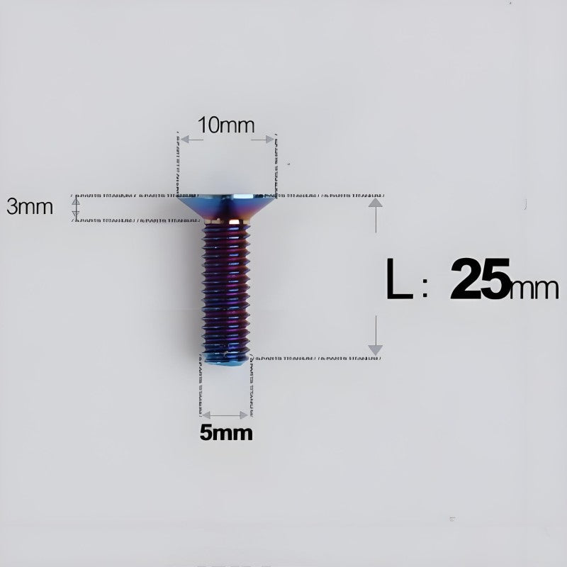 M5x8-30MM Titanium Flat Head Bolts for Road Bike Seatpost Clamp