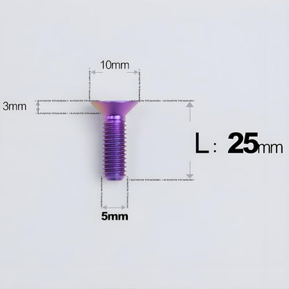 M5x8-30MM Titanium Flat Head Bolts for Road Bike Seatpost Clamp