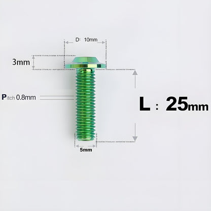 M5x6-30mm Titanium Bolts for E-bike & Motorcycle - D10mm