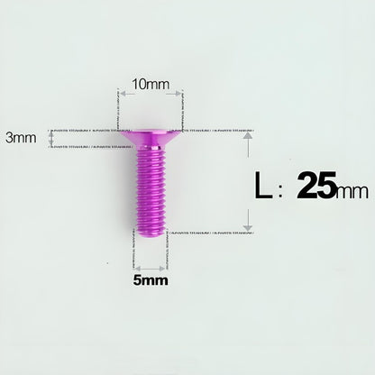 M5x8-30MM Titanium Flat Head Bolts for Road Bike Seatpost Clamp