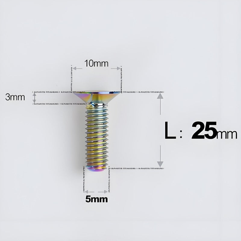 M5x8-30MM Titanium Flat Head Bolts for Road Bike Seatpost Clamp