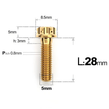 M5 X L6 8 12 30MM Titanium Bolts For Motorcycle