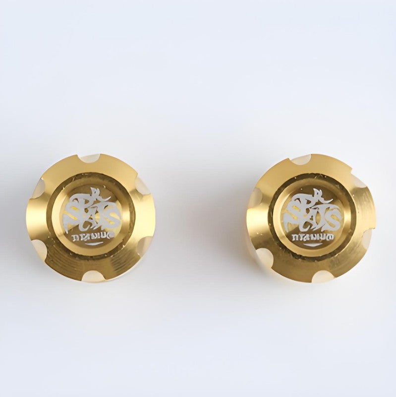 2 PCS Titanium "Star Trek" Schrader Valve Caps – Fits Motorcycles, Bicycle and E-Scooters