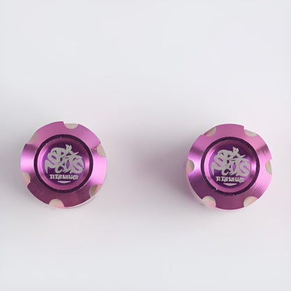 2 PCS Titanium "Star Trek" Schrader Valve Caps – Fits Motorcycles, Bicycle and E-Scooters