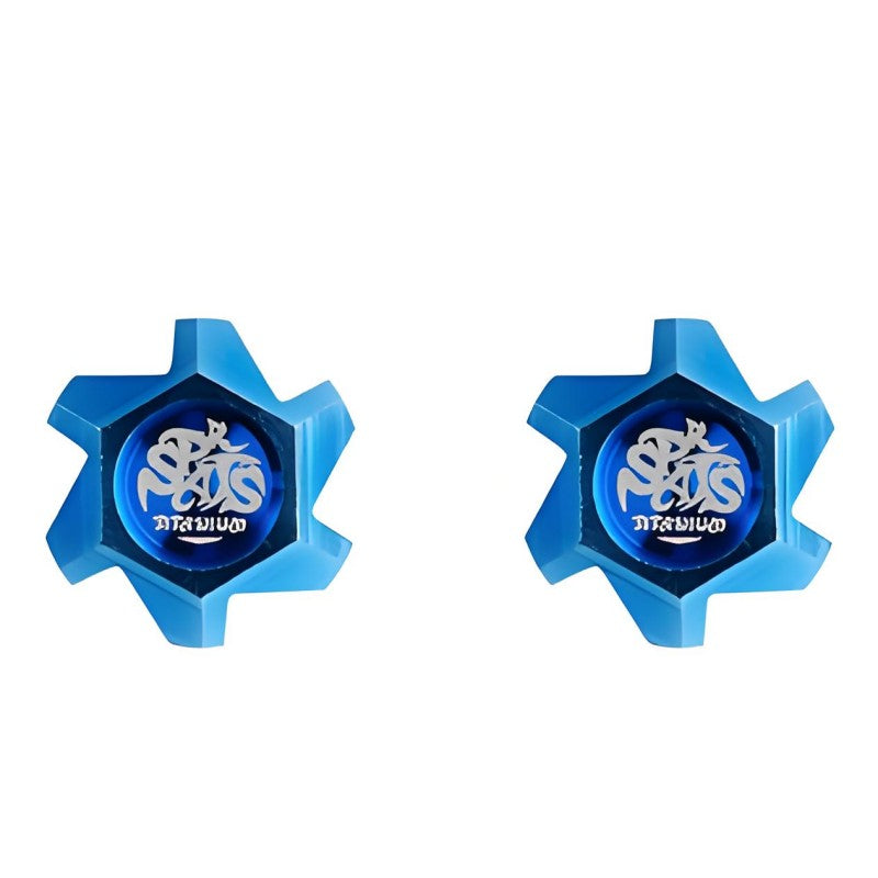 2 PCS Titanium Schrader Valve Dust Cap For Bicycles, Motorcycles and Electric Scooters