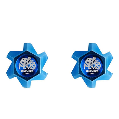 2 PCS Titanium Schrader Valve Dust Cap For Bicycles, Motorcycles and Electric Scooters