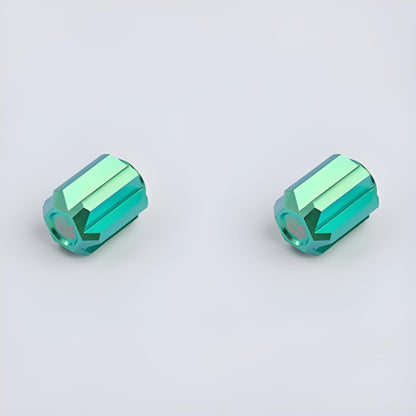 2 PCS Titanium Schrader Valve Dust Cap For Bicycles, Motorcycles and Electric Scooters