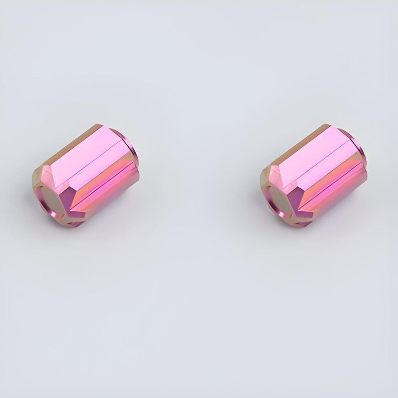 2 PCS Titanium Schrader Valve Dust Cap For Bicycles, Motorcycles and Electric Scooters
