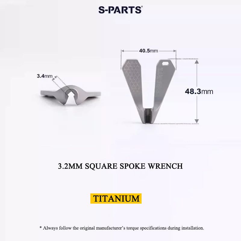 Titanium Bike Spoke Wrench for Road Bike & MTB | Grade 5, 3.2mm / 3.4mm Square