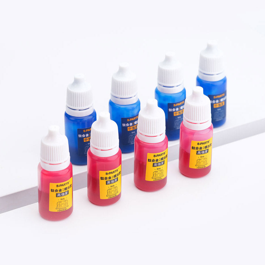 Titanium Bolt Threadlocker  Blue (Medium Strength)  Red (High Strength)  5ml 1 