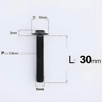 M5x6-30mm Titanium Bolts for E-bike & Motorcycle - D10mm