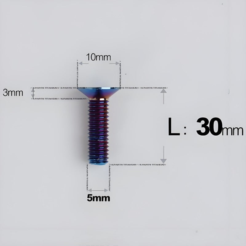 M5x8-30MM Titanium Flat Head Bolts for Road Bike Seatpost Clamp