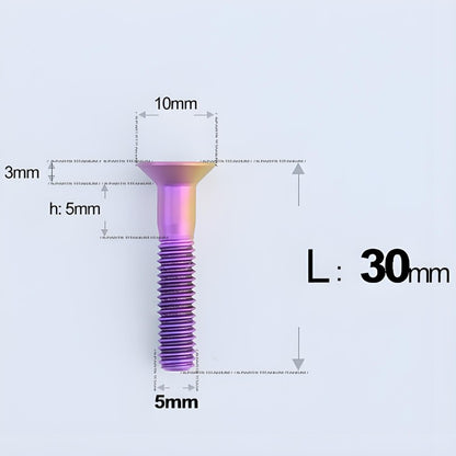 M5x8-30MM Titanium Flat Head Bolts for Road Bike Seatpost Clamp