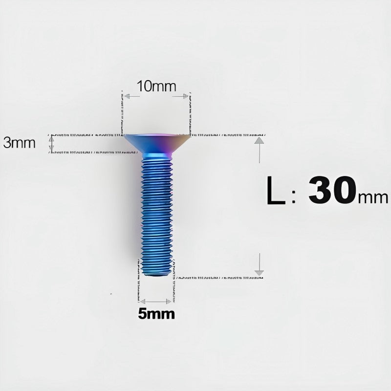 M5x8-30MM Titanium Flat Head Bolts for Road Bike Seatpost Clamp