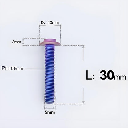 M5x6-30mm Titanium Bolts for E-bike & Motorcycle - D10mm