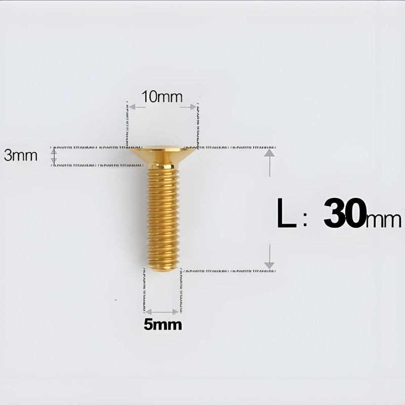 M5x8-30MM Titanium Flat Head Bolts for Road Bike Seatpost Clamp