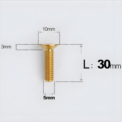 M5x8-30MM Titanium Flat Head Bolts for Road Bike Seatpost Clamp