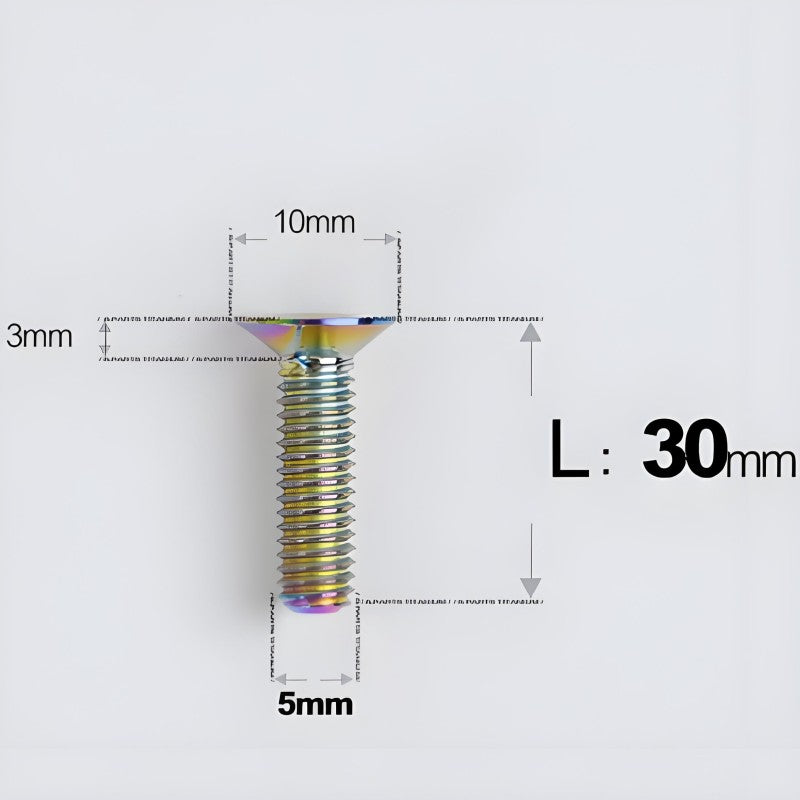 M5x8-30MM Titanium Flat Head Bolts for Road Bike Seatpost Clamp