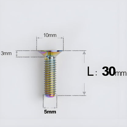 M5x8-30MM Titanium Flat Head Bolts for Road Bike Seatpost Clamp
