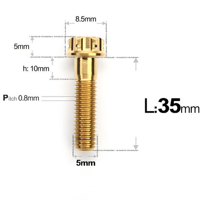 M5 X L35 - 95MM Titanium Bolts For Motorcycle & Bike