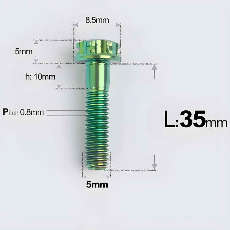 M5 X L35 - 95MM Titanium Bolts For Motorcycle & Bike