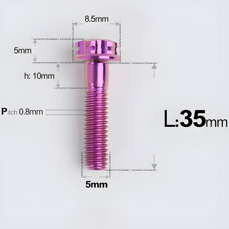 M5 X L35 - 95MM Titanium Bolts For Motorcycle & Bike