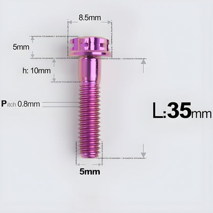 M5 X L35 - 95MM Titanium Bolts For Motorcycle & Bike