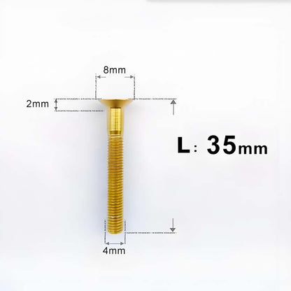 M4 35/40/45/50mm Titanium Flat Head Bolts Countersunk Bolts For Road Bike