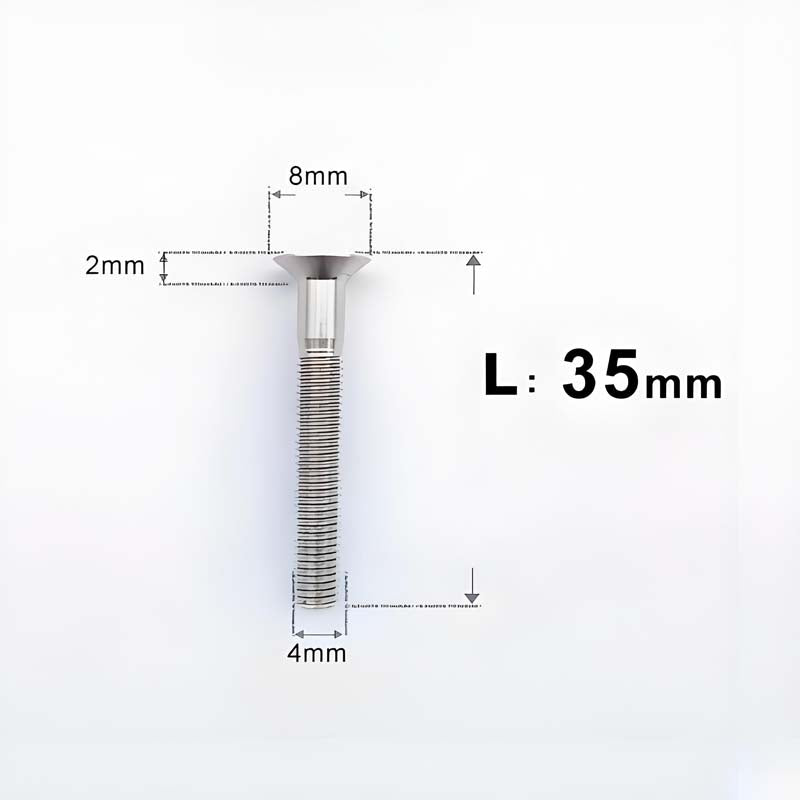 M4 35/40/45/50mm Titanium Flat Head Bolts Countersunk Bolts For Road Bike