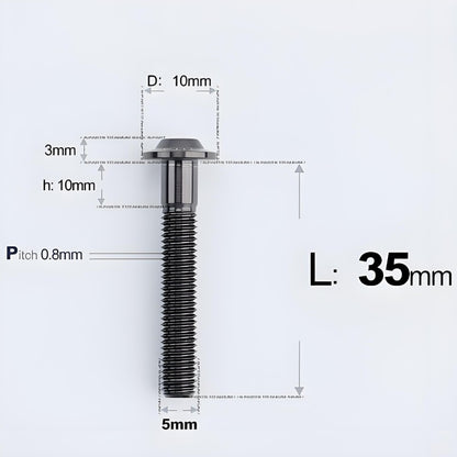 M5x30-50mm Titanium Bolts for E-bike & Motorcycle - D10mm