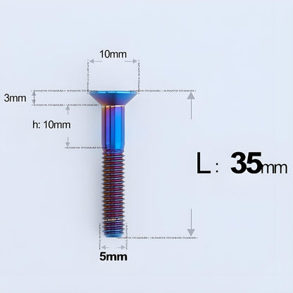 M5x35-50MM Titanium Flat Head Bolts for Road Bike Seatpost Clamp