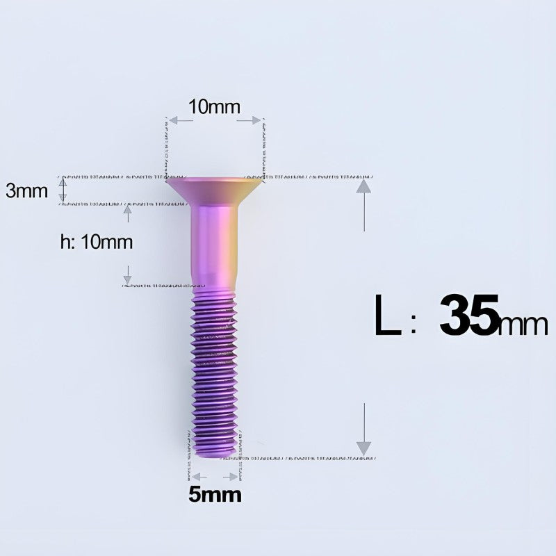 M5x35-50MM Titanium Flat Head Bolts for Road Bike Seatpost Clamp