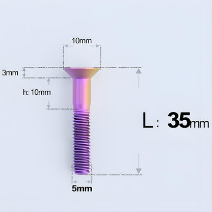 M5x35-50MM Titanium Flat Head Bolts for Road Bike Seatpost Clamp