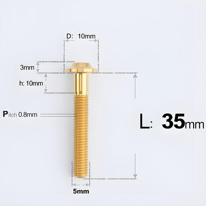 M5x30-50mm Titanium Bolts for E-bike & Motorcycle - D10mm