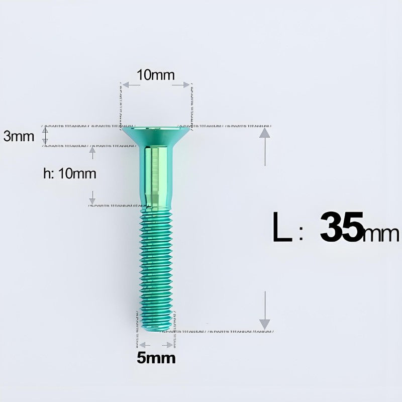 M5x35-50MM Titanium Flat Head Bolts for Road Bike Seatpost Clamp