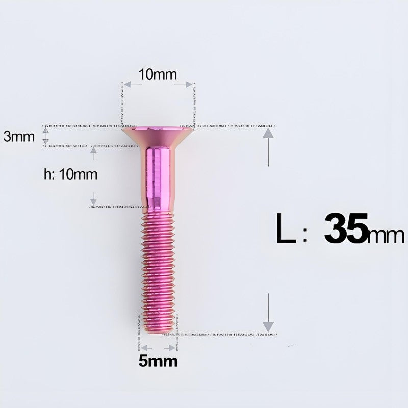M5x35-50MM Titanium Flat Head Bolts for Road Bike Seatpost Clamp