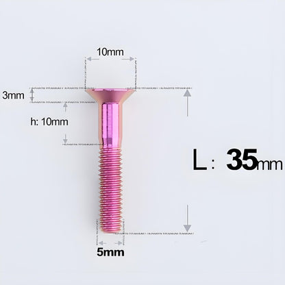 M5x35-50MM Titanium Flat Head Bolts for Road Bike Seatpost Clamp