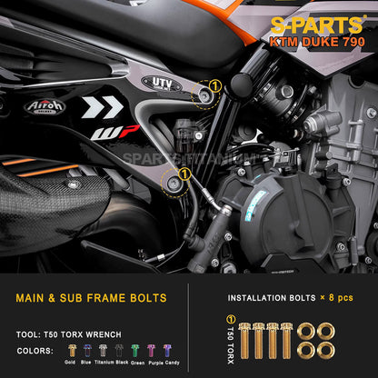 Titanium Full Bolt Kit for KTM 790 Duke — Full Kit & Section Upgrades