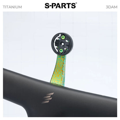 3D Printed Titanium Bike Computer Mount Kit for BIGROCK Gen 2 Integrated Handlebars (Short Version) – Garmin 540/840 Compatible