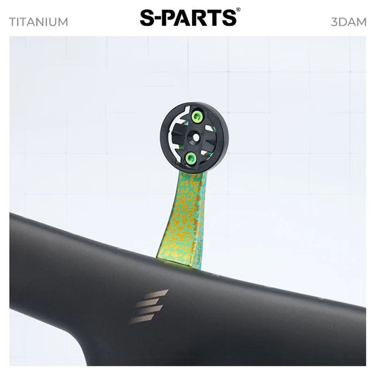3D Printed Titanium Bike Computer Mount Kit for BIGROCK Gen 2 Integrated Handlebars (Short Version) – Garmin 540/840 Compatible