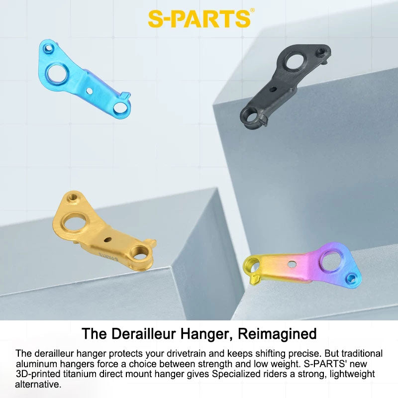 3D-Printed Titanium Direct Mount Derailleur Hanger for Specialized – 3DAM, 12.2g