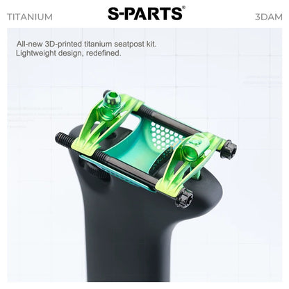 3D Printed Titanium Seat Clamp Kit & Parts for Cervélo S5 Seesaw Seatpost