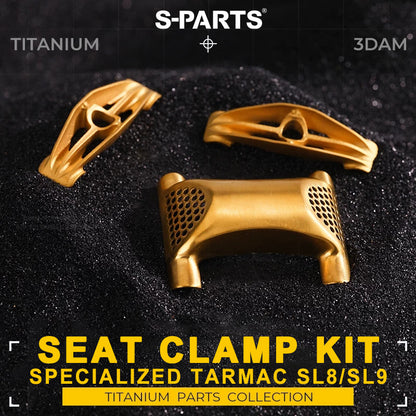3D Printed Titanium Seat Clamp Kit & Parts for Specialized Tarmac SL8/SL9 Seesaw Seatpost