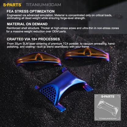 3D Printed Titanium Seat Clamp Kit & Parts for Specialized Tarmac SL8/SL9 Seesaw Seatpost