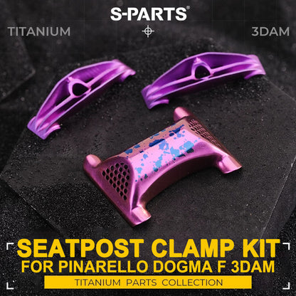 3D-Printed Titanium Seatpost Clamp Kit & Parts for Pinarello Dogma F 3DAM | Grade 5 Titanium